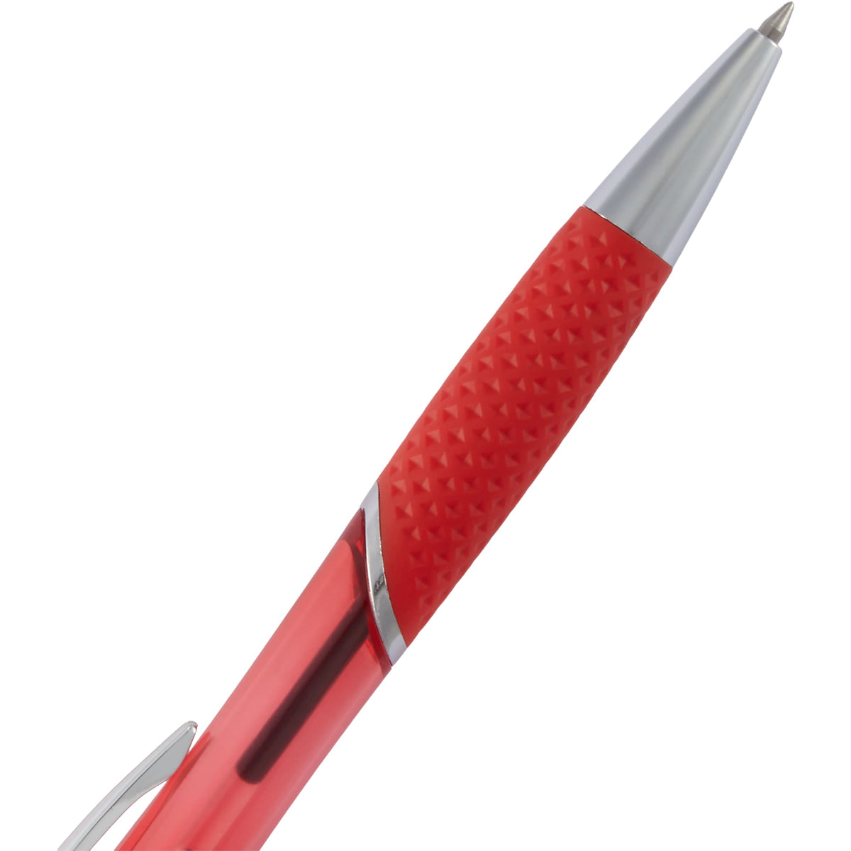Pivot Translucent Gel Pen in Recycled Plastic Full Color - Red - Detail 2