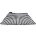 Plaid Picnic Blanket with Waterproof Back, Extra Large Transfer - Black - Photo