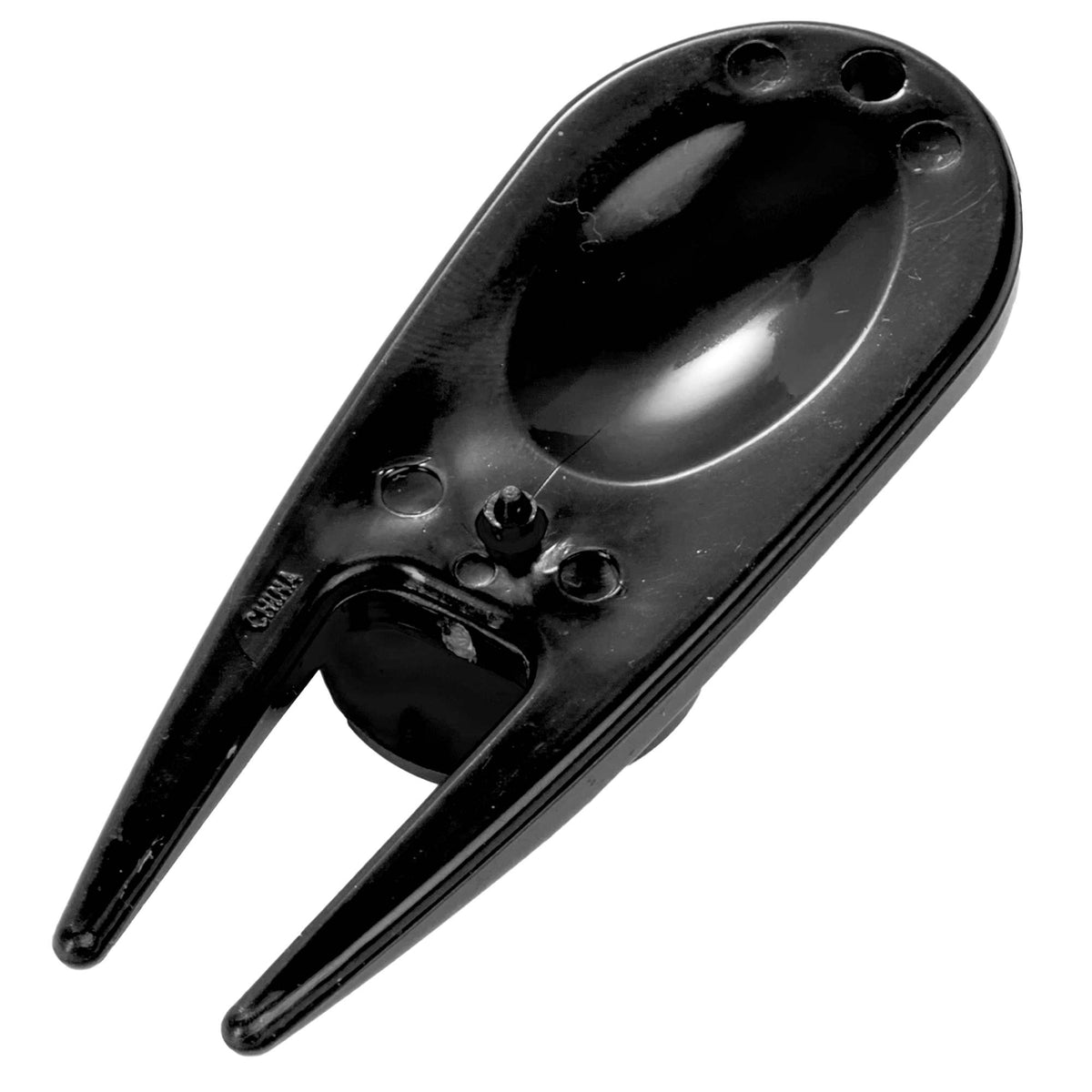 Plastic Divot Repair Tool with Ball Marker - Black - Back