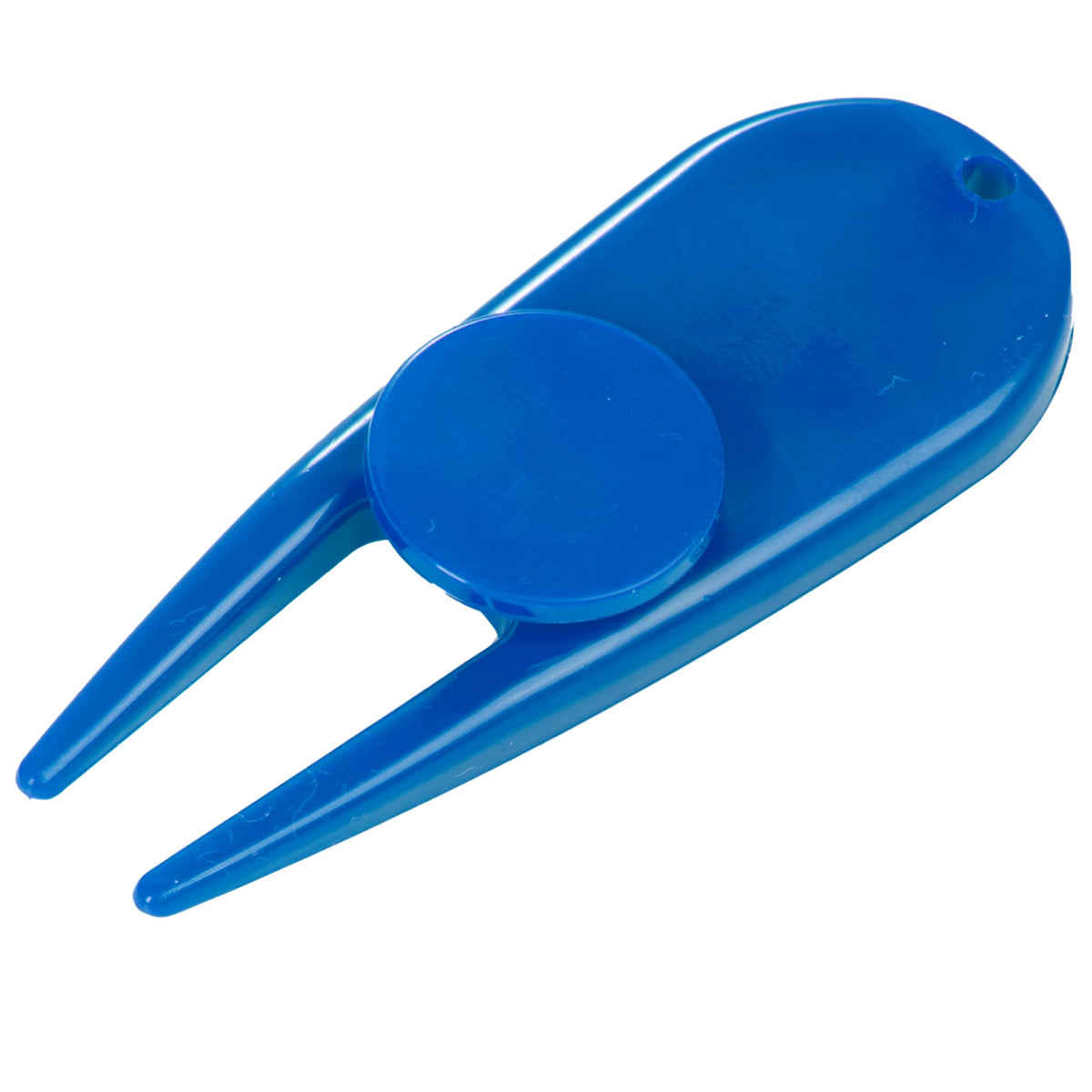 Plastic Divot Repair Tool with Ball Marker - Royal - Left Angle
