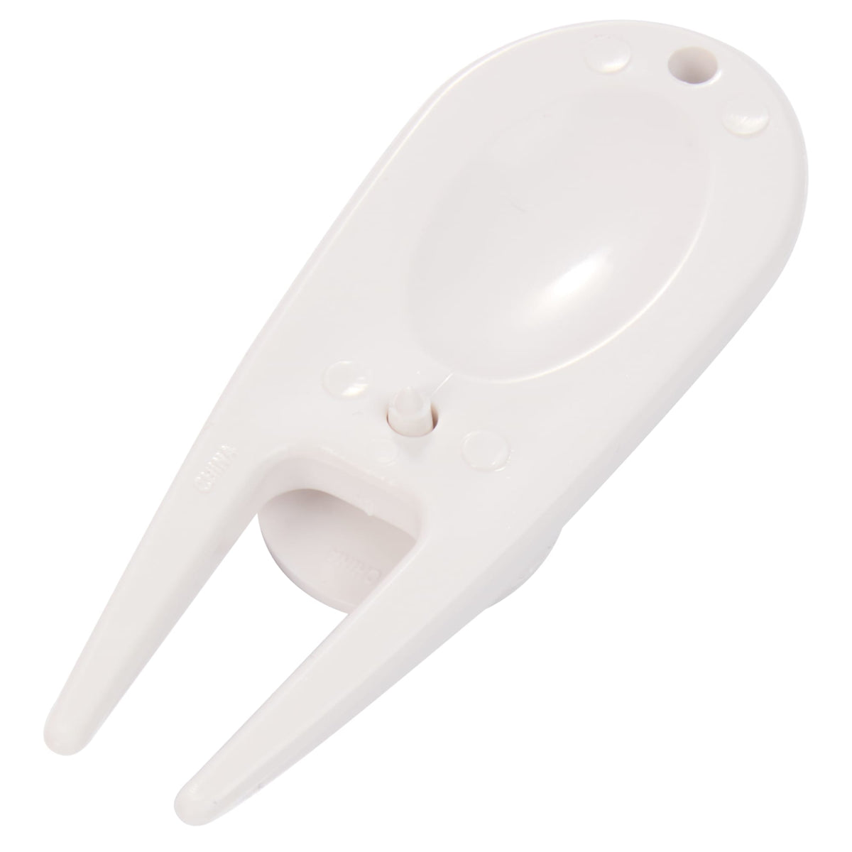 Plastic Divot Repair Tool with Ball Marker - White - Back