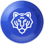 Plastic Flying Disc, 9.25 Inches - Blue - Front