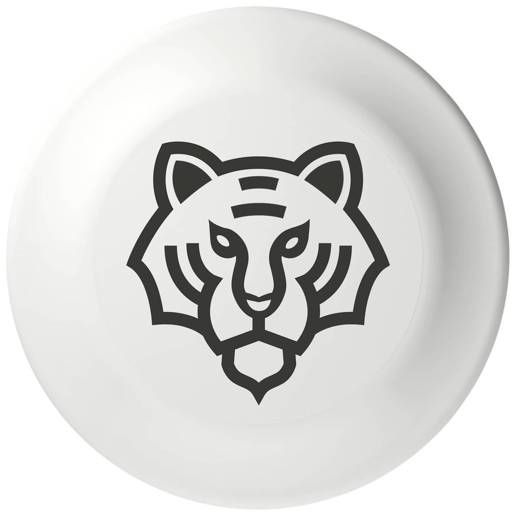 Plastic Flying Disc, 9.25 Inches - White - Front
