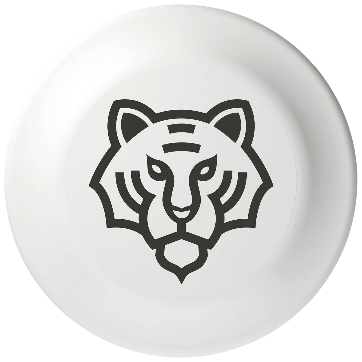 Plastic Flying Disc, 9.25 Inches - White - Front