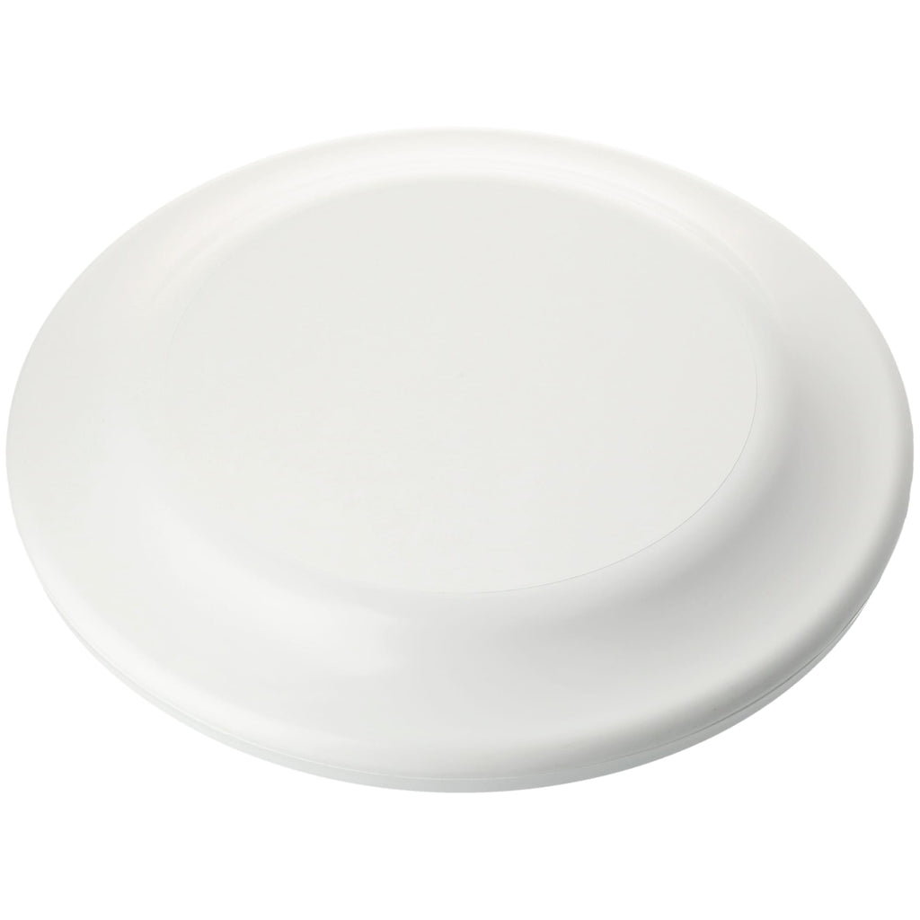Plastic Flying Disc, 9.25 Inches - White - Right Angle 2