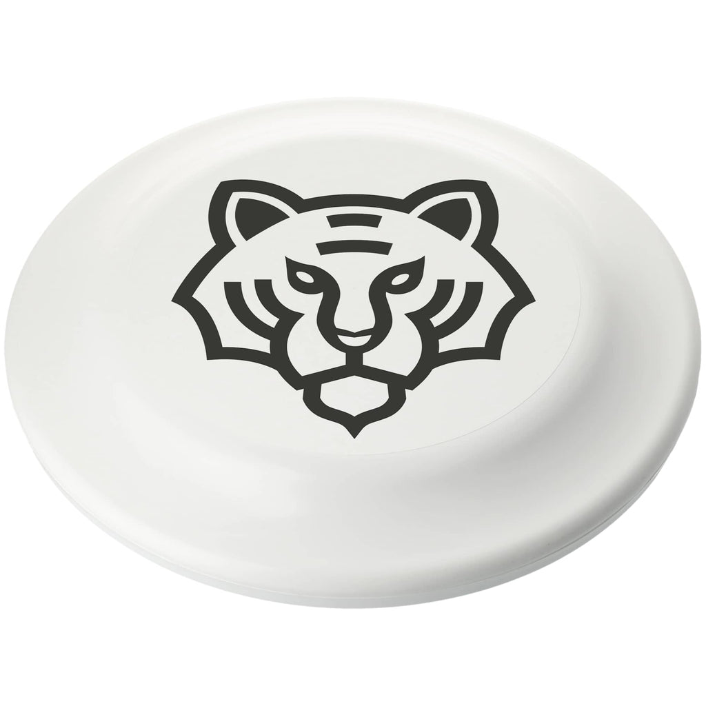 Plastic Flying Disc, 9.25 Inches - White - Right Angle