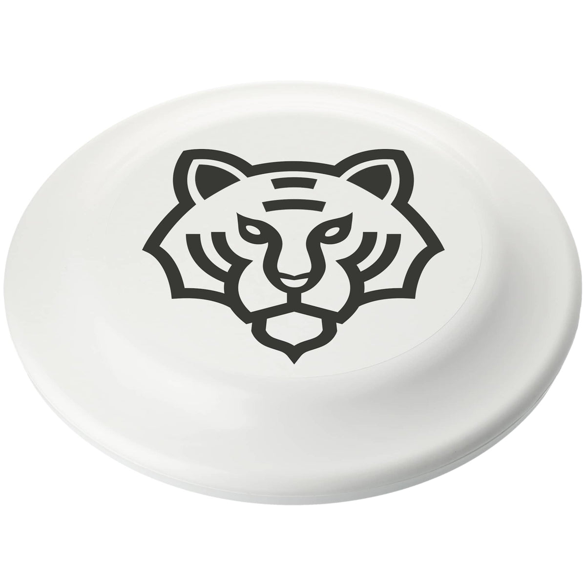 Plastic Flying Disc, 9.25 Inches - White - Right Angle