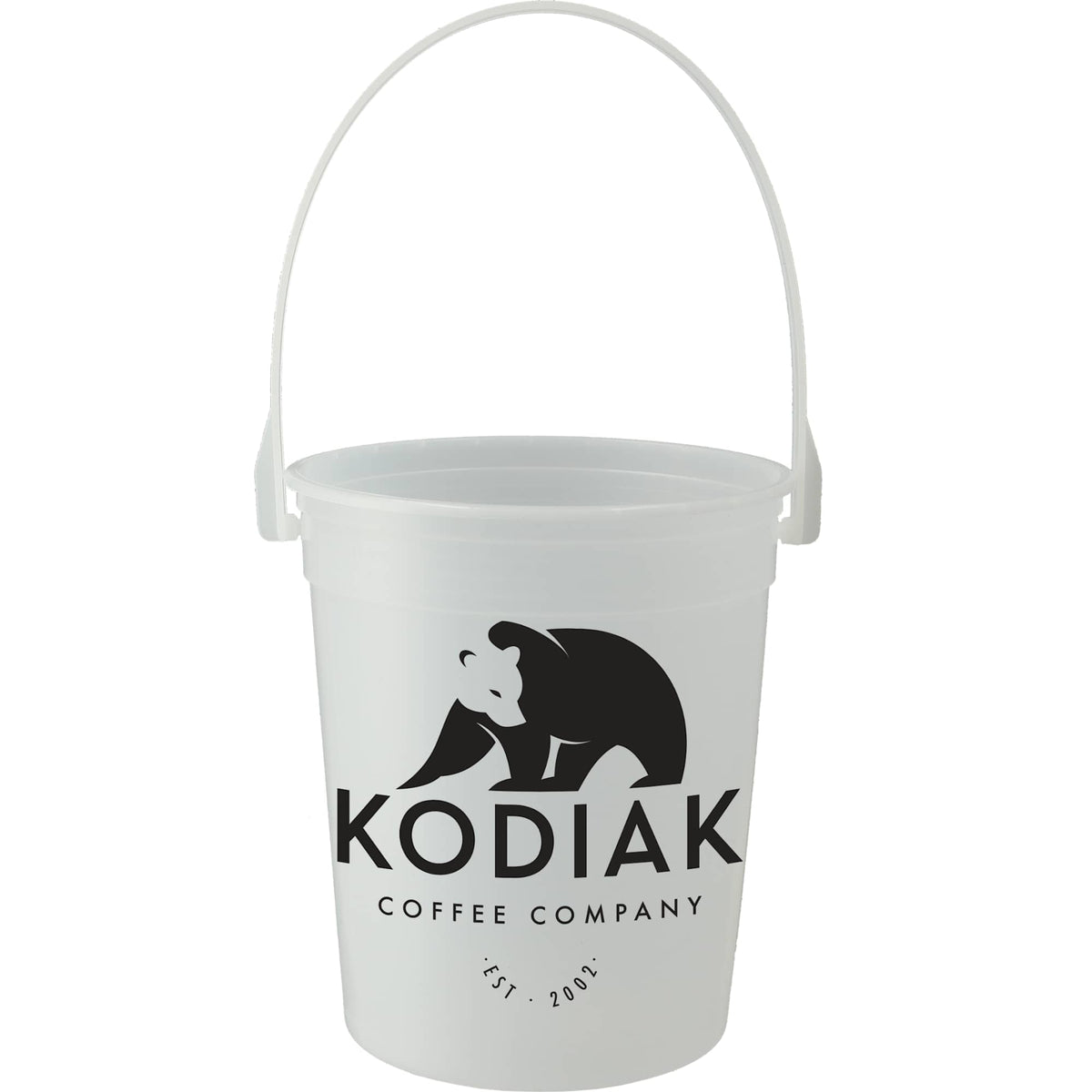 Plastic Pail with Handle, 32 oz - Clear - Front