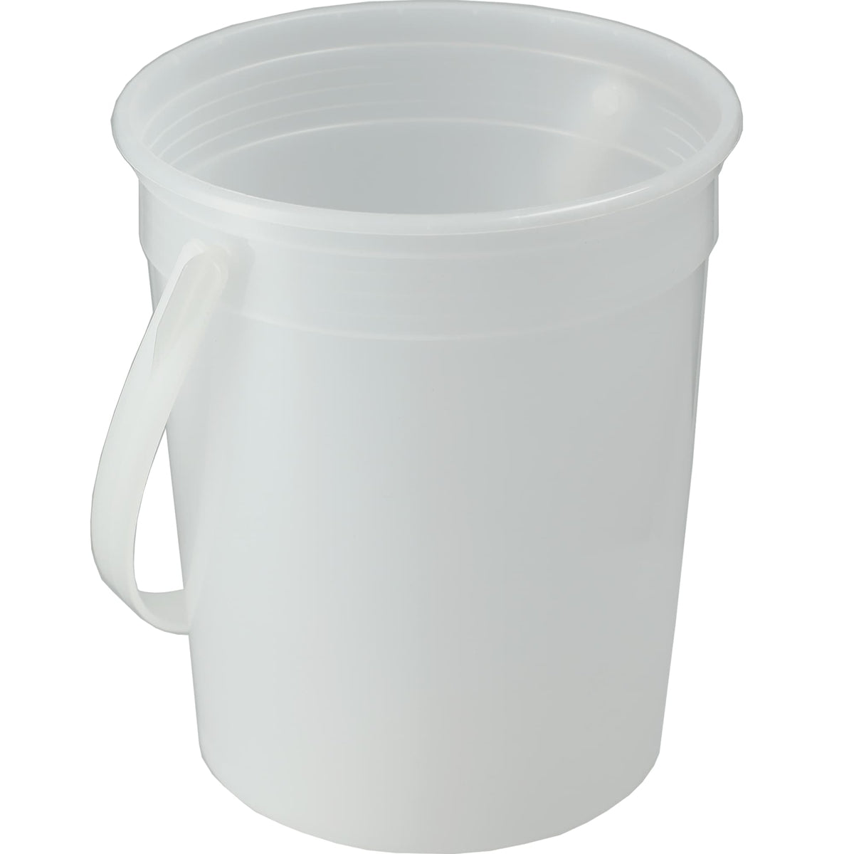 Plastic Pail with Handle, 32 oz - Clear - Right Angle 3