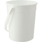 Plastic Pail with Handle, 32 oz - White - Right Angle 2