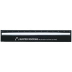 Plastic Ruler with Magnifying Glass, 12 Inch - Black - Pad Print