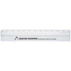 Plastic Ruler with Magnifying Glass, 12 Inch - White - Pad Print