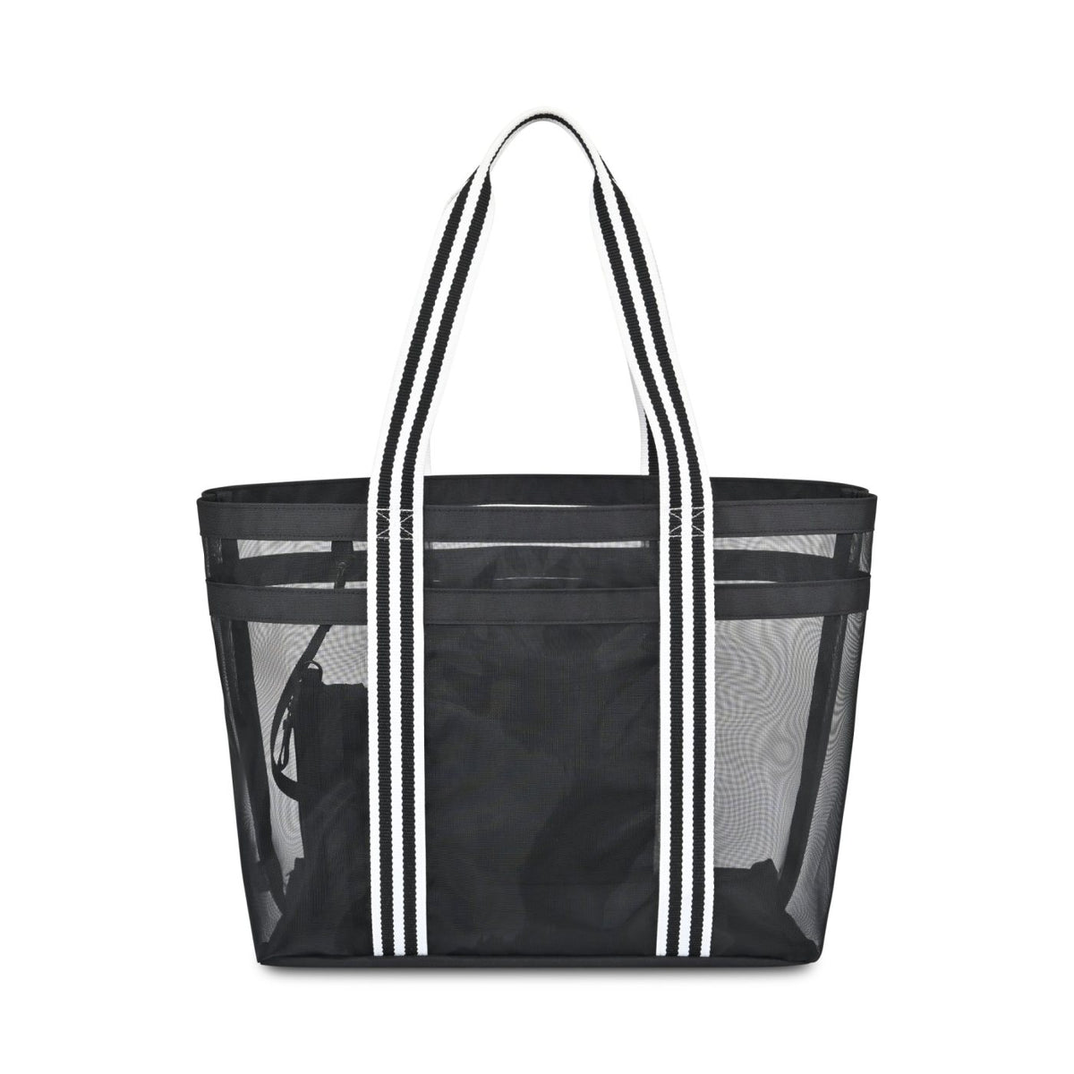 Playa Mesh Beach Tote with Clutch Pouch - Black - View 3