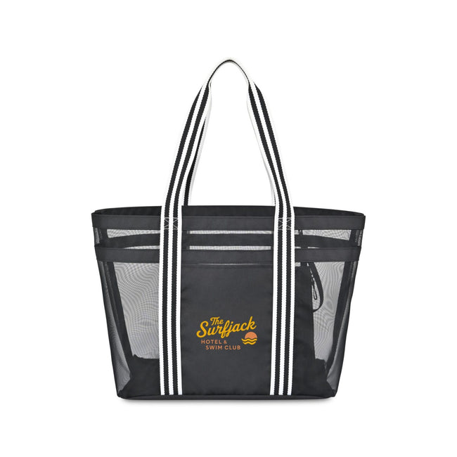 Playa Mesh Beach Tote with Clutch Pouch Transfer