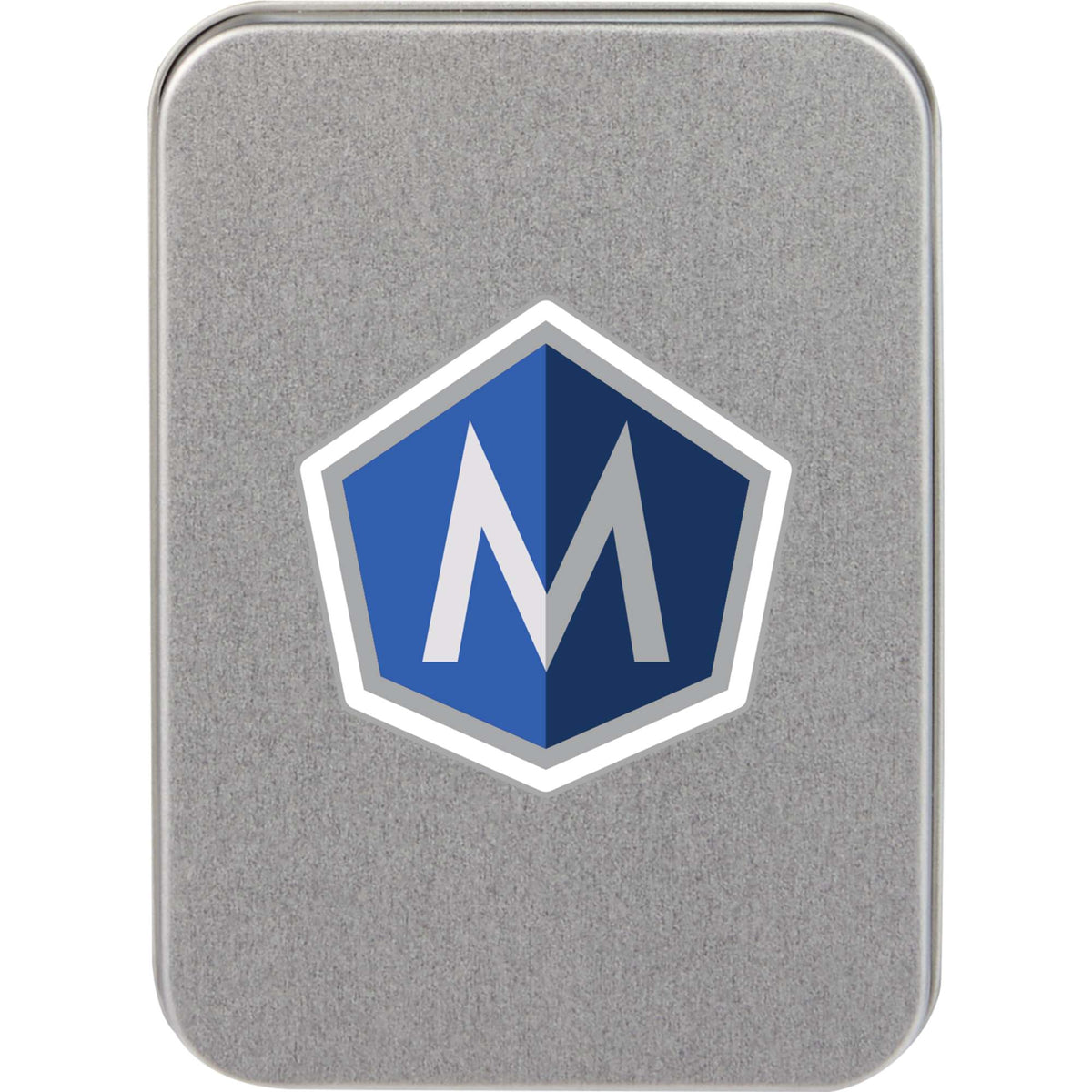 Playing Cards and Dice Set in a Tin Full Color - Silver - Front