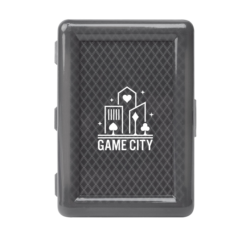 Playing Cards in a Recycled Case - Black - Pad Print