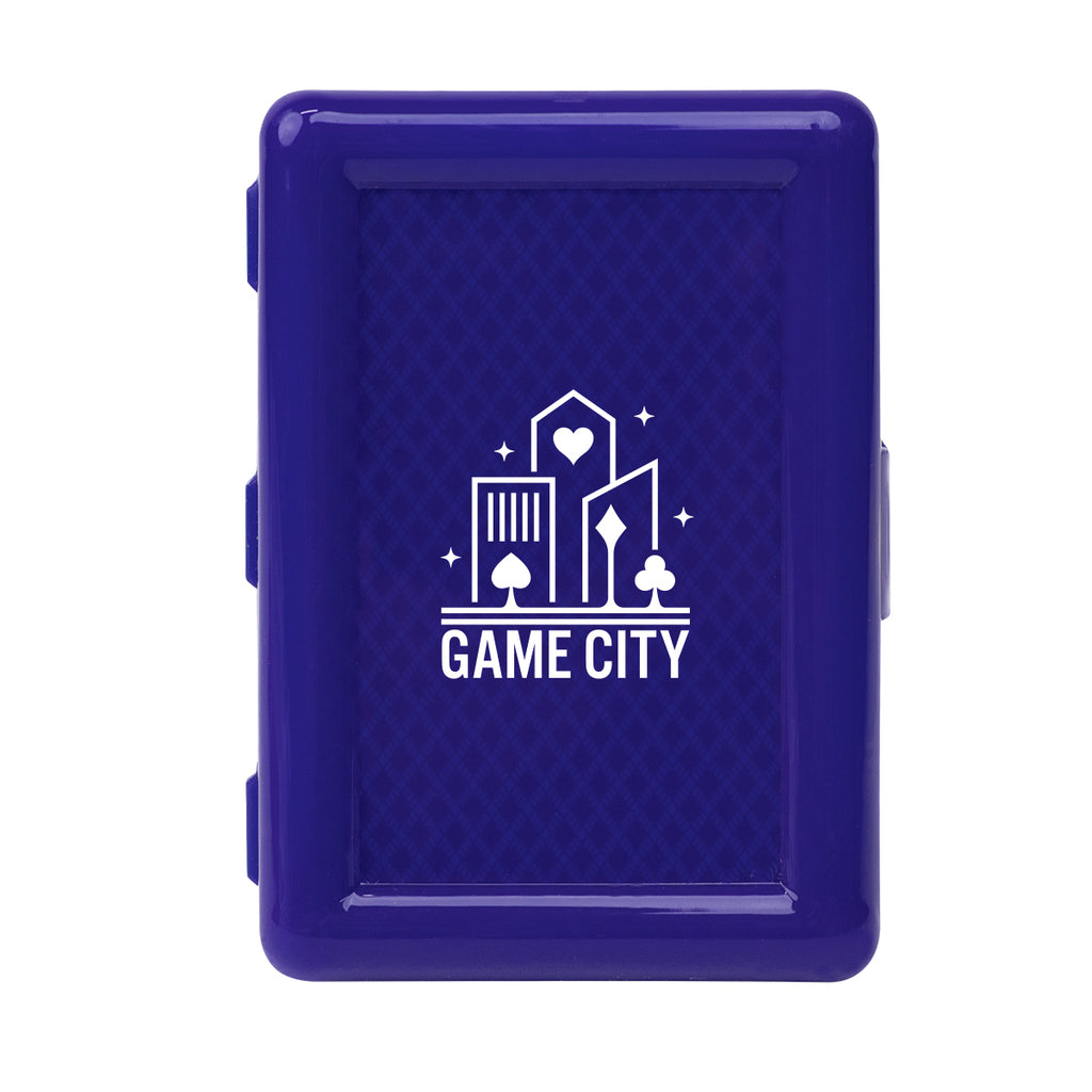 Playing Cards in a Recycled Case - Blue - Pad Print