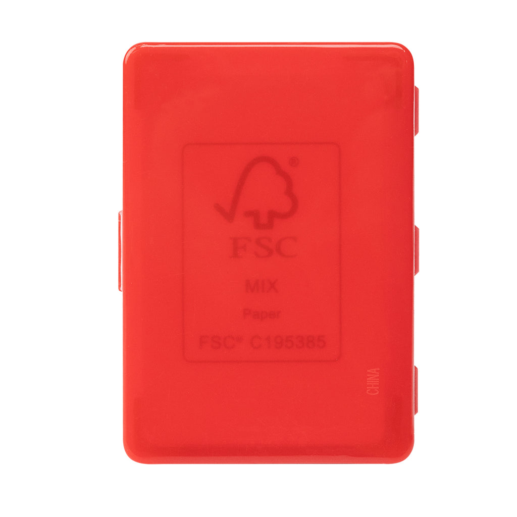 Playing Cards in a Recycled Case - Red - Back