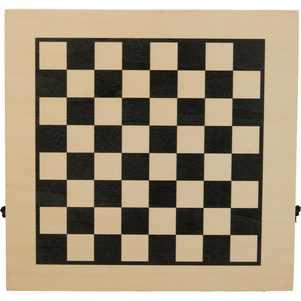 Playstyle Wooden Game Set, 4 in 1 Full Color - Natural - Back