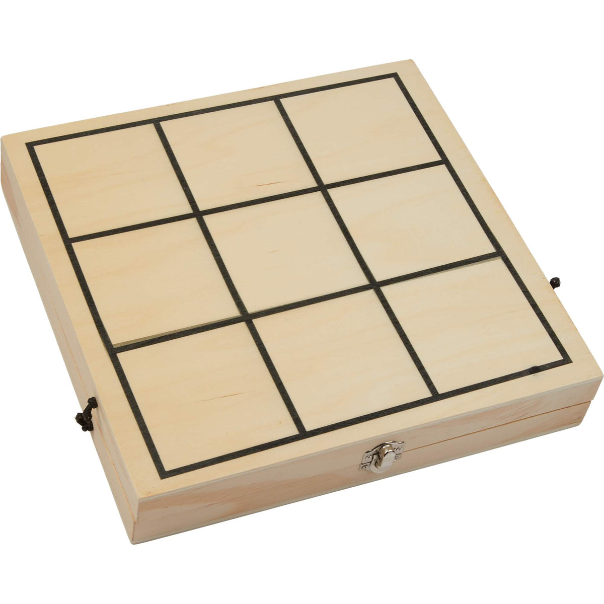 Playstyle Wooden Game Set, 4 in 1 Laser Engraving - Natural - Right Angle
