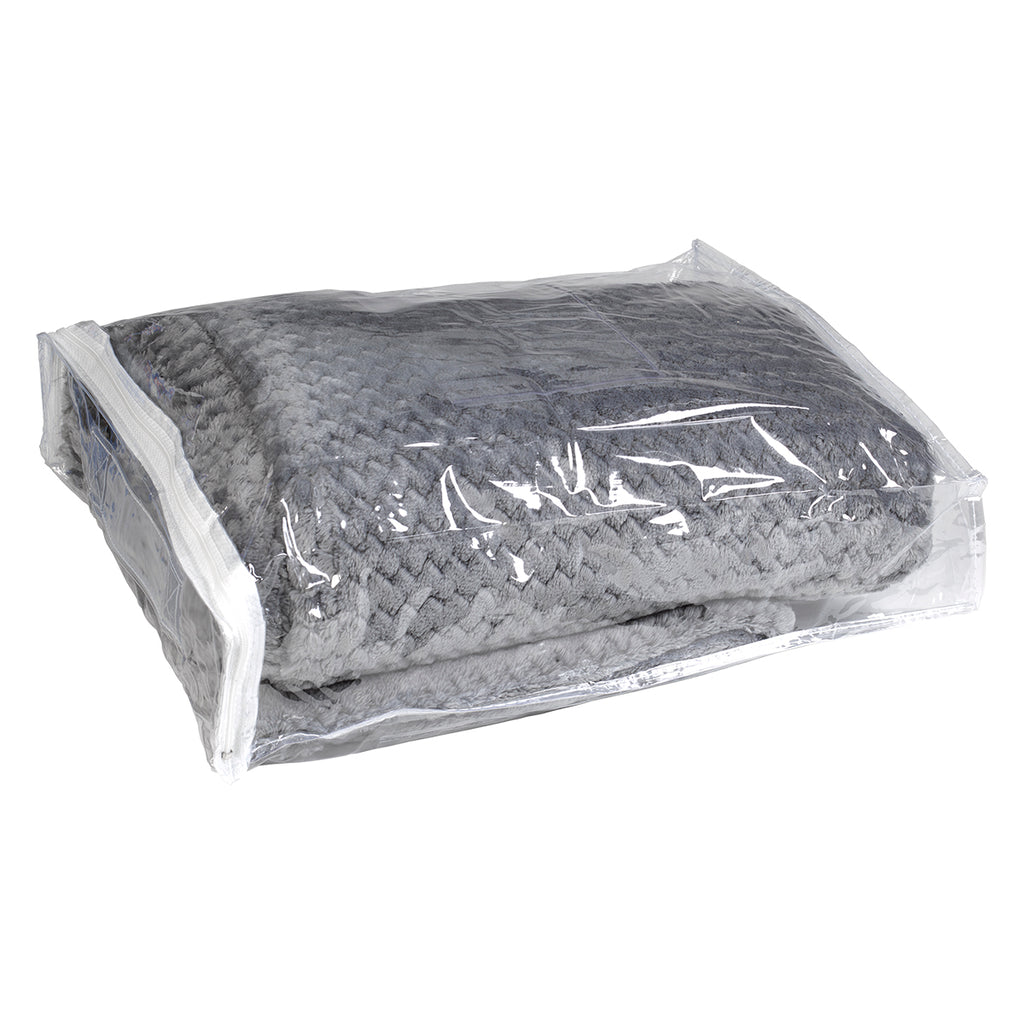 Plush Blanket, Cozy - Gray - Propped