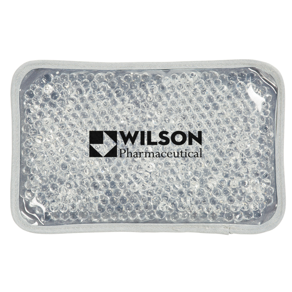 Plush Gel Beads Hot and Cold Pack - Gray - Pad Print