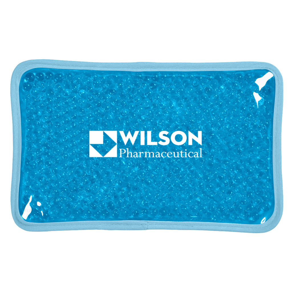 Plush Gel Beads Hot and Cold Pack - Light Blue - Pad Print