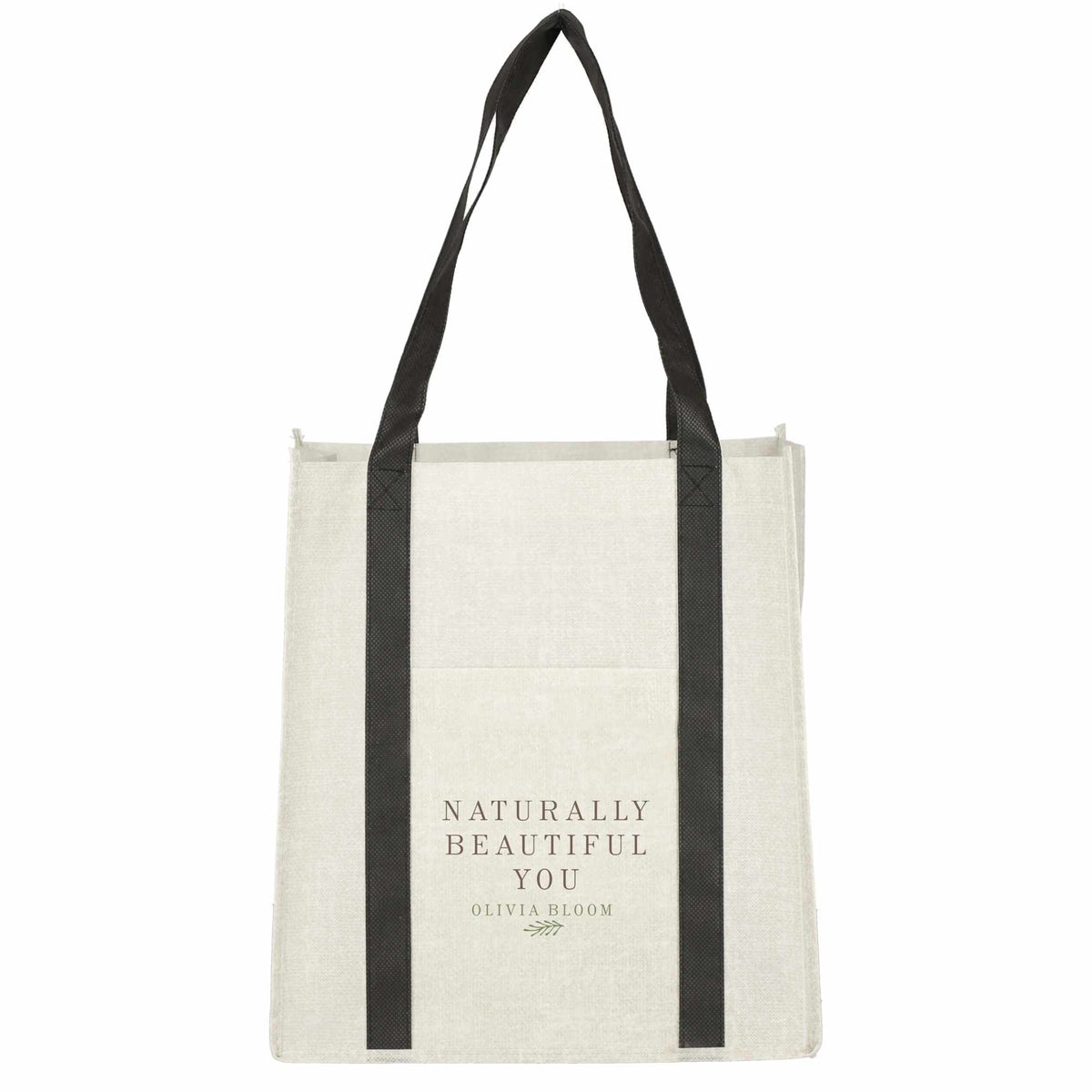 Pluto Recycled Grocery Tote, Small - Black - Front