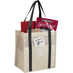 Pluto Recycled Grocery Tote, Small - Black - Propped