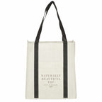 Pluto Recycled Grocery Tote, Small Full Color - Black - Front