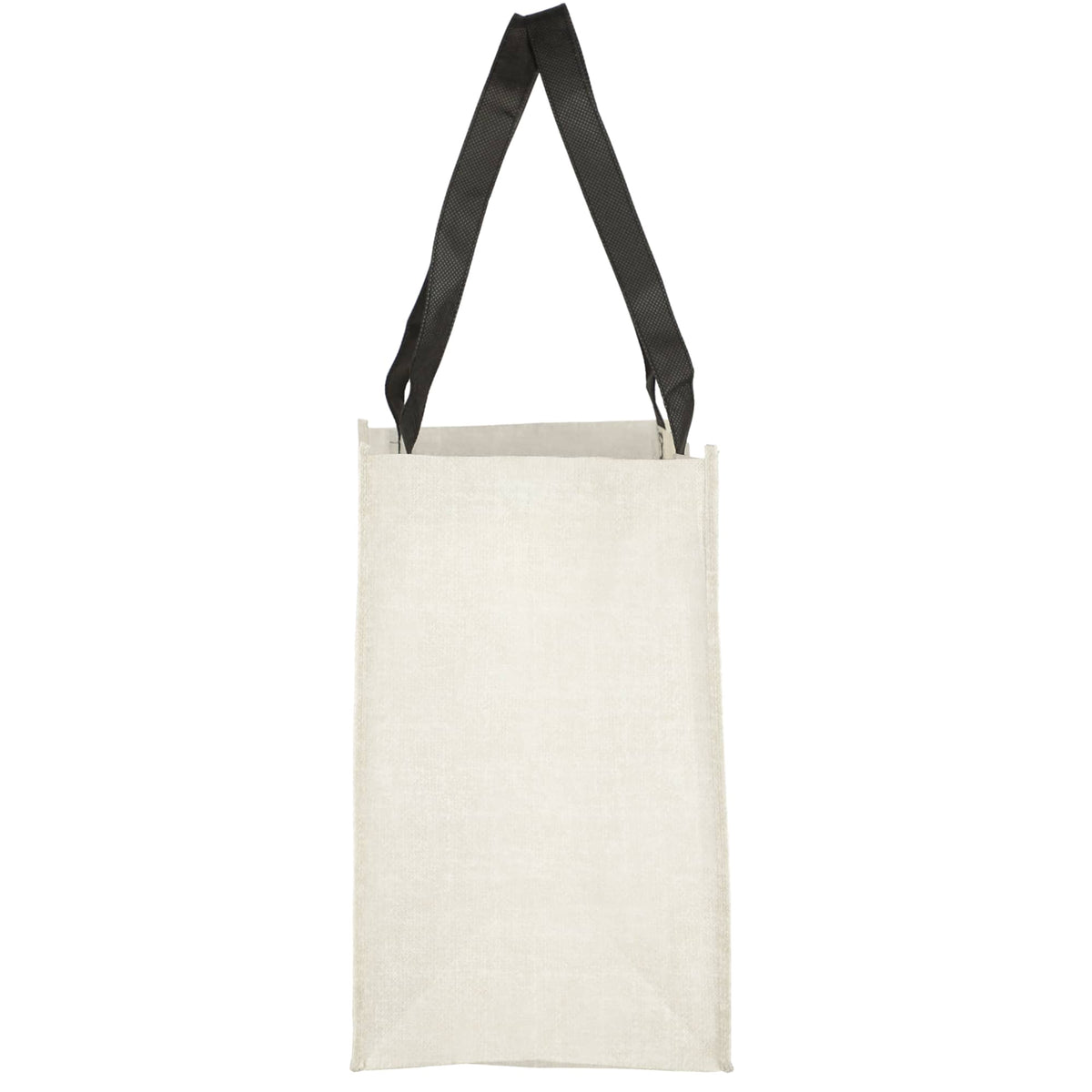 Pluto Recycled Grocery Tote, Small Full Color - Black - Left Side