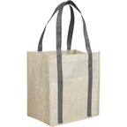 Pluto Recycled Grocery Tote, Small Full Color - Gray - Right Angle