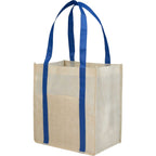 Pluto Recycled Grocery Tote, Small Full Color - Royal - Left Angle