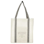 Pluto Recycled Grocery Tote, Small - Gray - Front