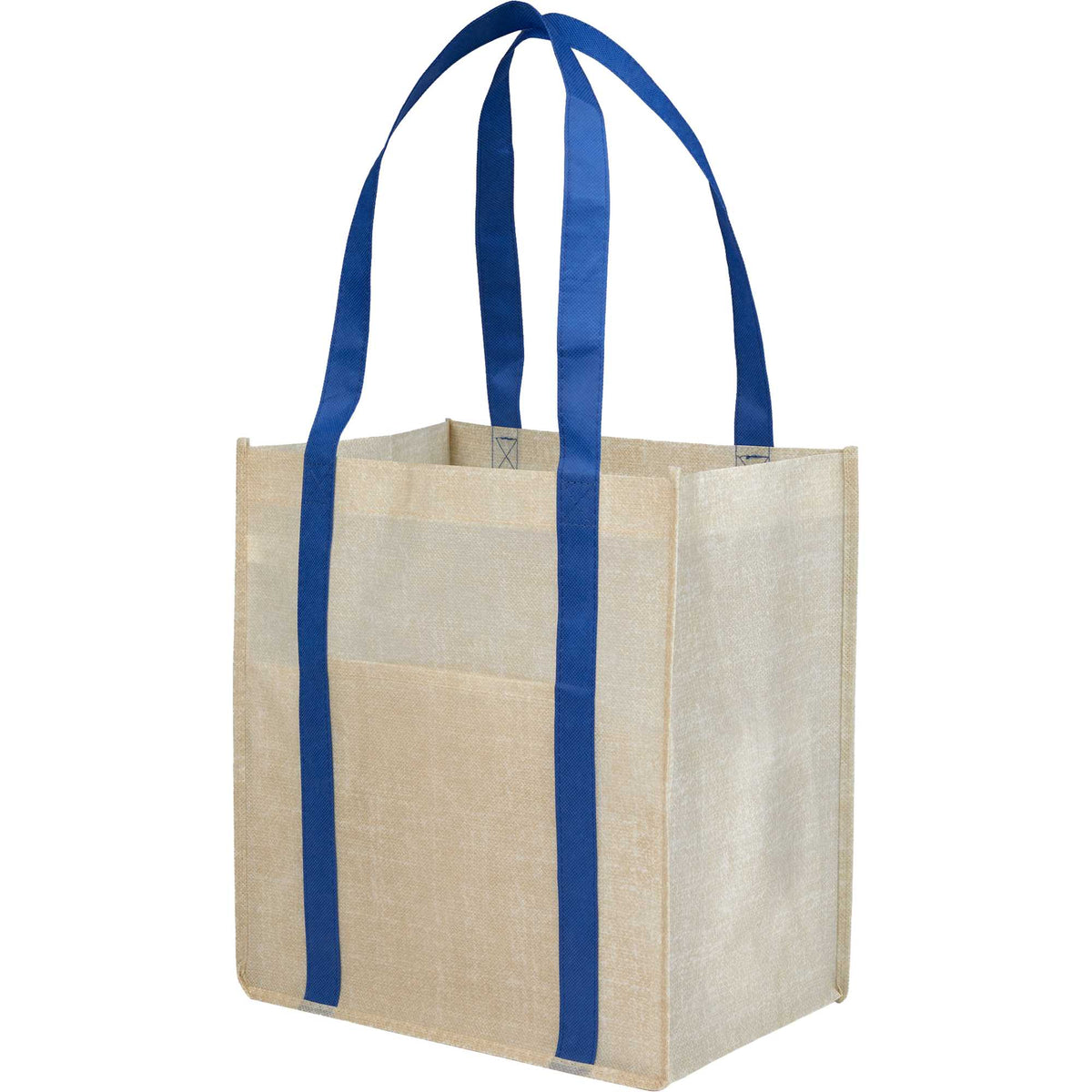 Pluto Recycled Grocery Tote, Small - Royal - Left Angle