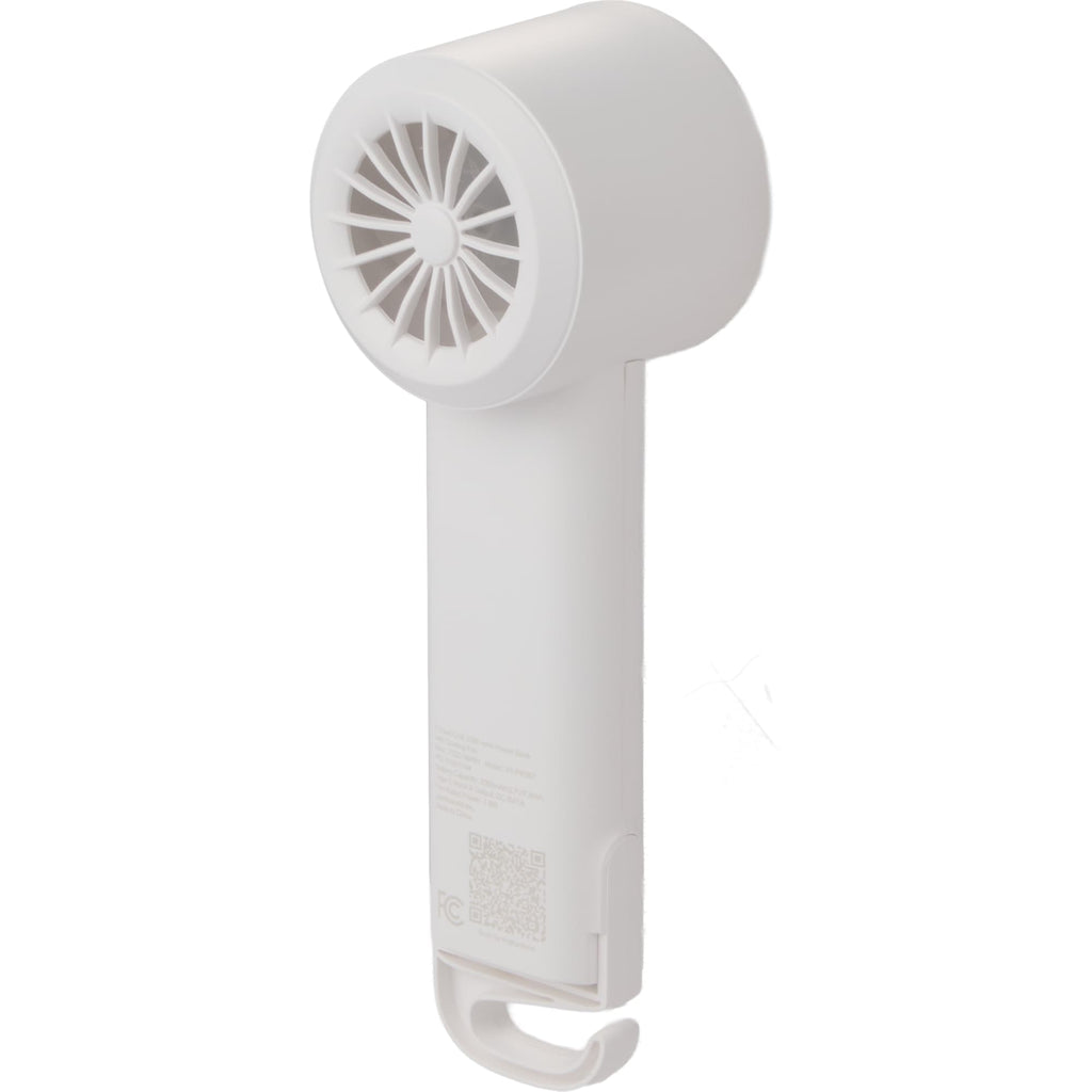 Pocket Chill Cooling Fan and Power Bank, 2,000 mAh - White - Back Left Angle