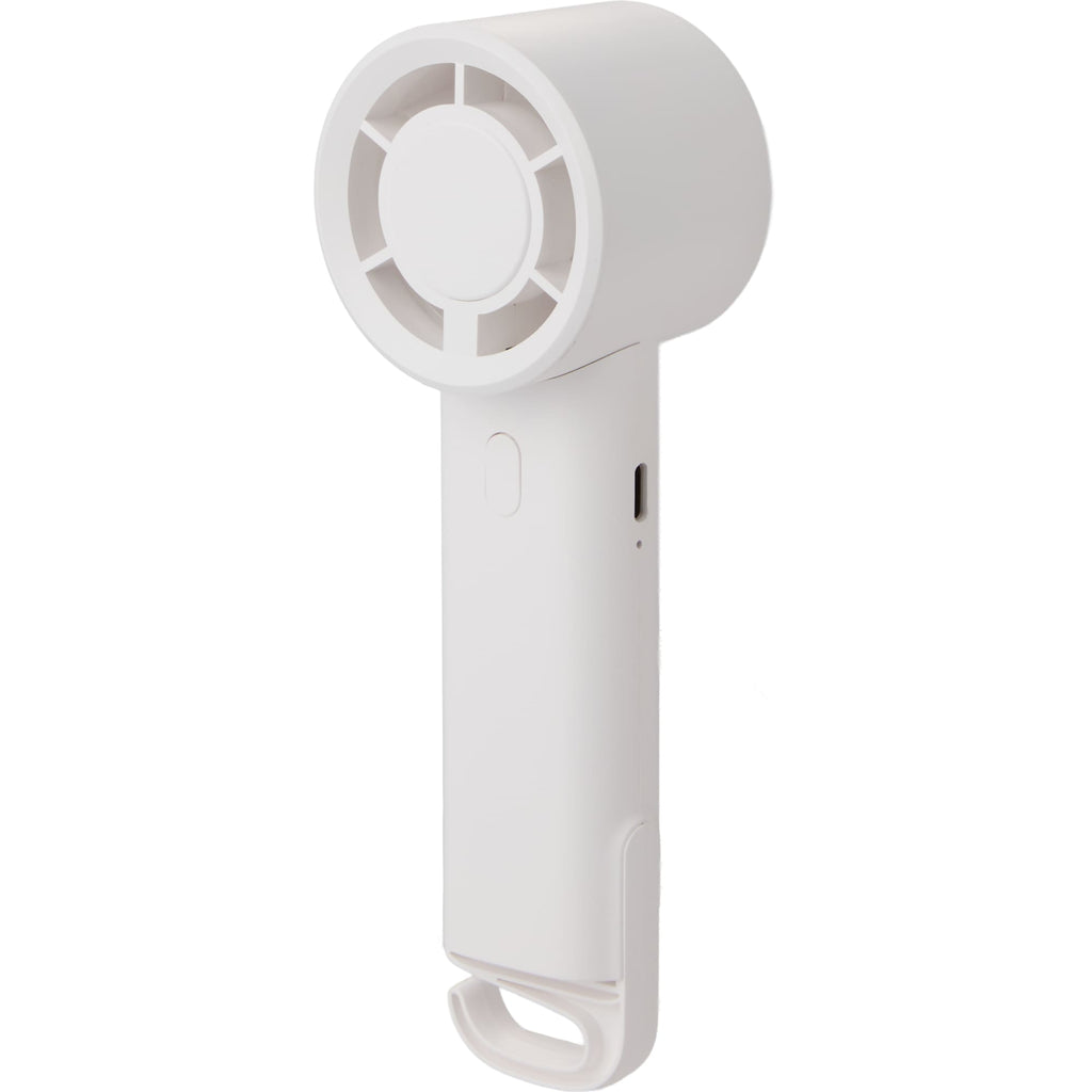 Pocket Chill Cooling Fan and Power Bank, 2,000 mAh - White - Front Left Angle