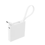 Pocket Size Power Bank in Recycled ABS - White - Angle