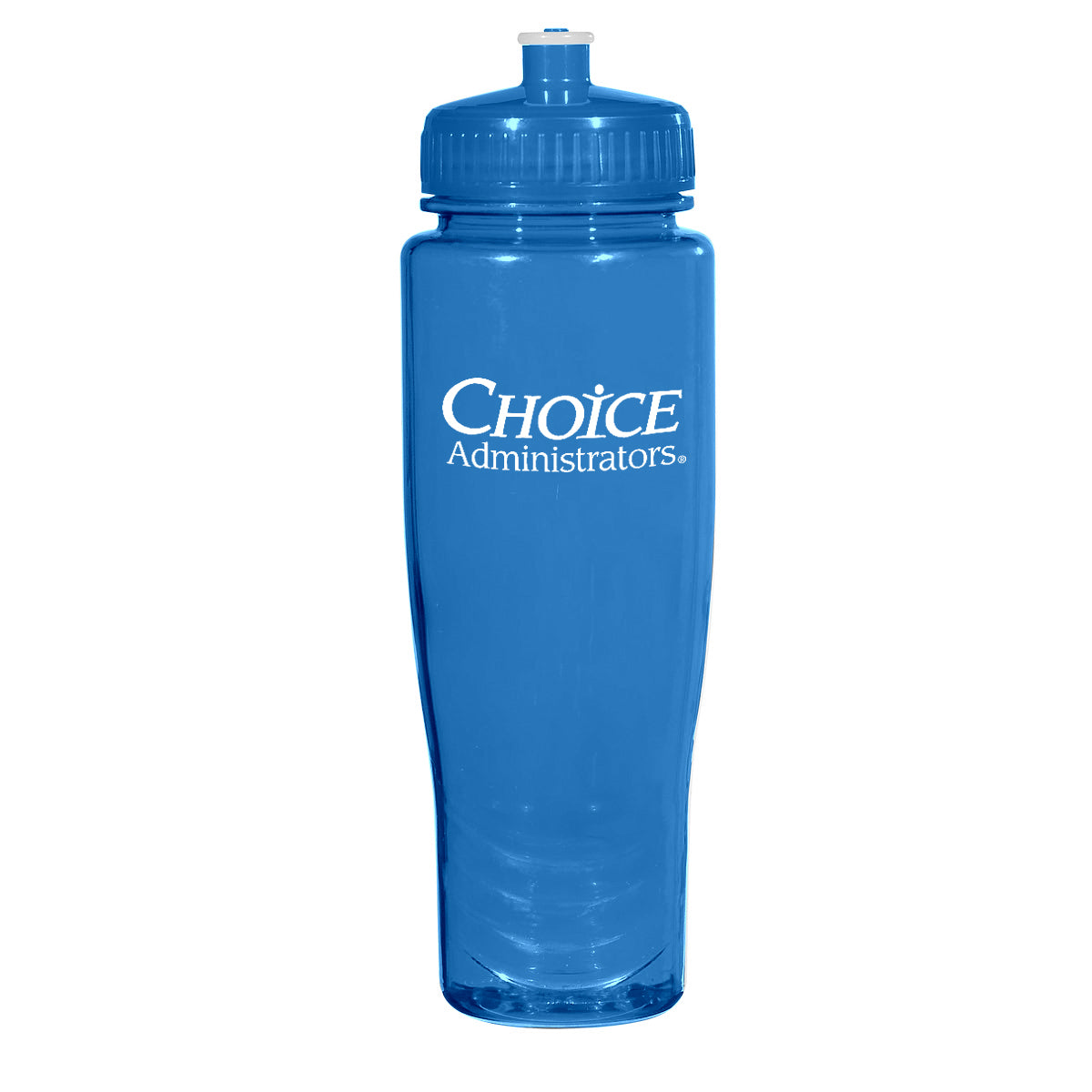 Poly-Clean Plastic Bottle, 28 oz - Blue - Silk Screen