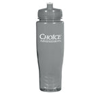 Poly-Clean Plastic Bottle, 28 oz - Charcoal - Silk Screen