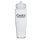 Poly-Clean Plastic Bottle, 28 oz - Clear - Silk Screen