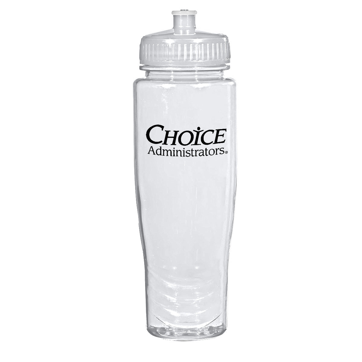 Poly-Clean Plastic Bottle, 28 oz - Clear - Silk Screen