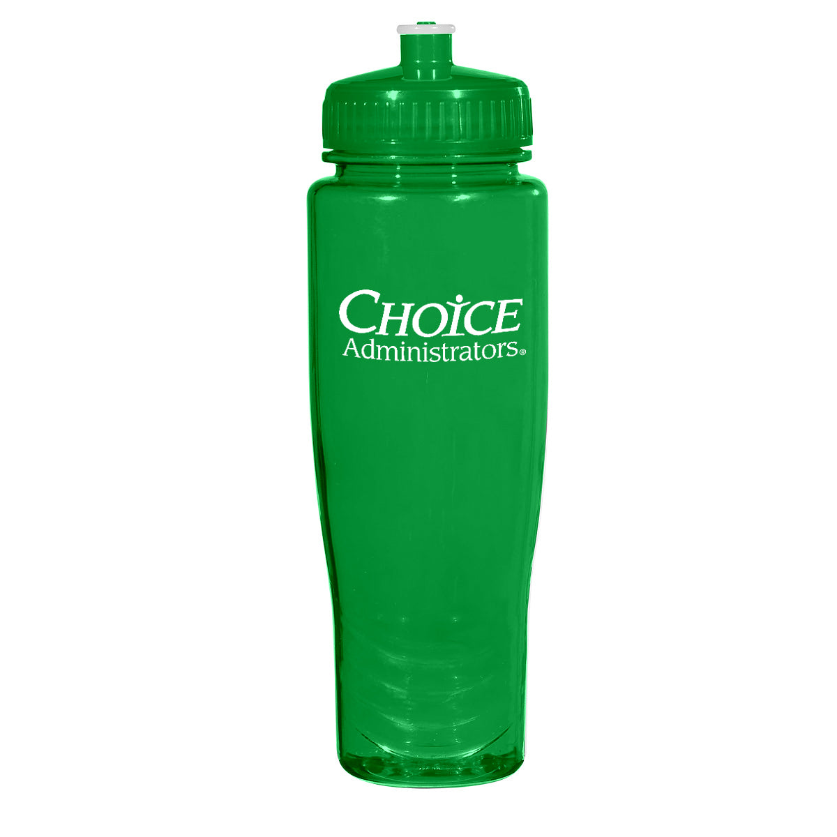 Poly-Clean Plastic Bottle, 28 oz - Green - Silk Screen