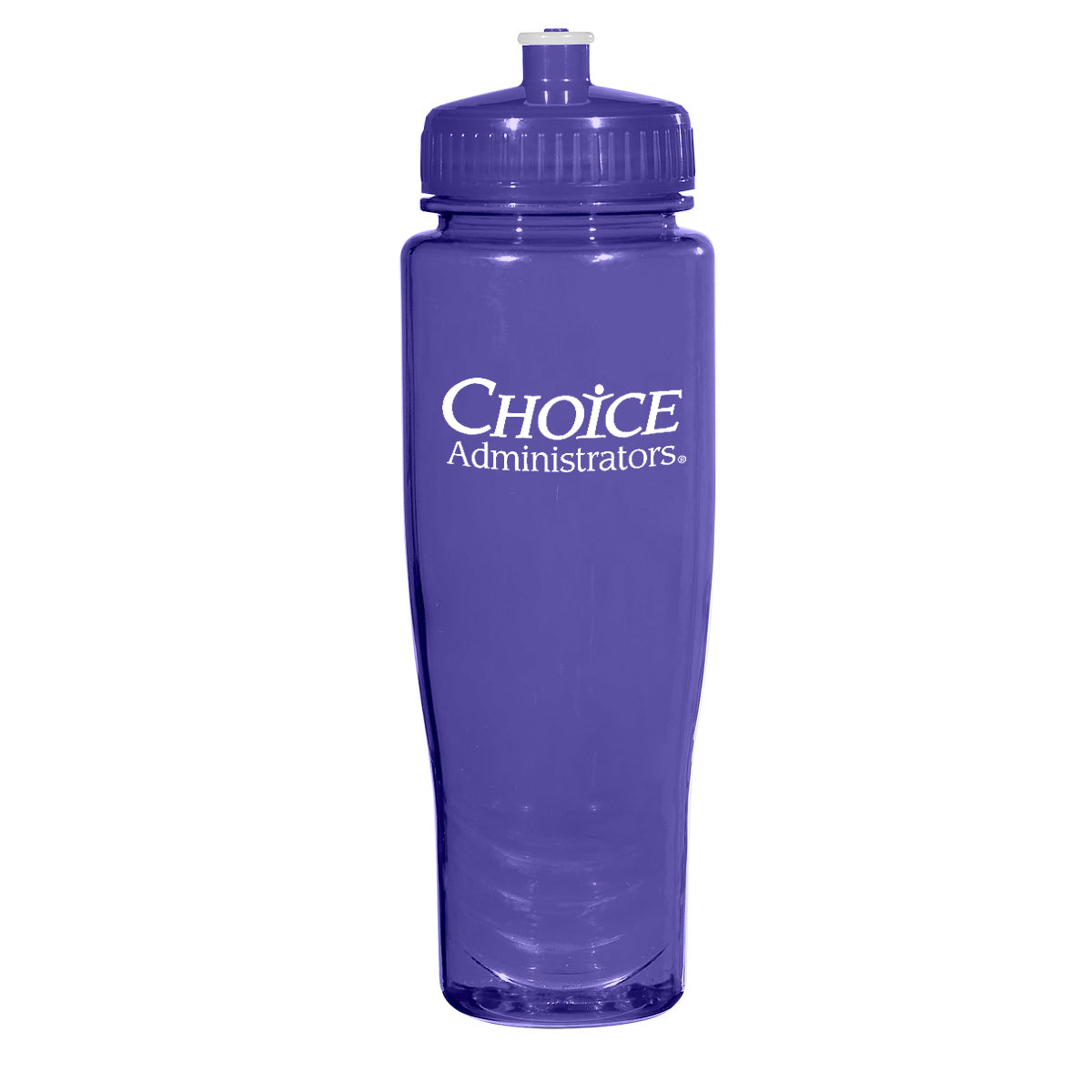 Poly-Clean Plastic Bottle, 28 oz - Purple - Silk Screen