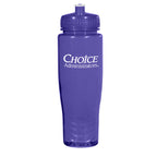 Poly-Clean Plastic Bottle, 28 oz - Purple - Silk Screen
