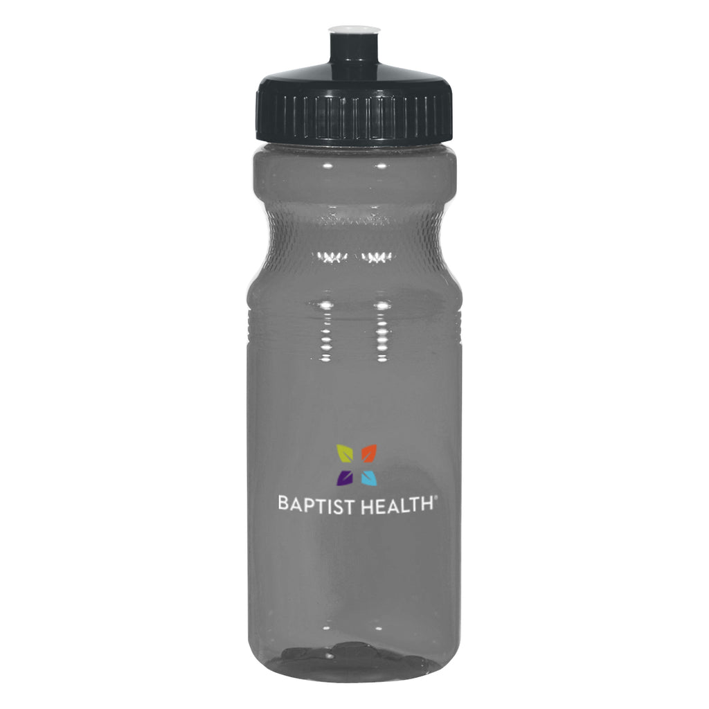 Poly-Clear Fitness Bottle, 24 oz - Clear with Black - Colorbrite Drinkware
