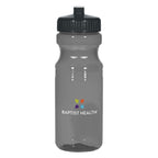 Poly-Clear Fitness Bottle, 24 oz - Clear with Black - Colorbrite Drinkware