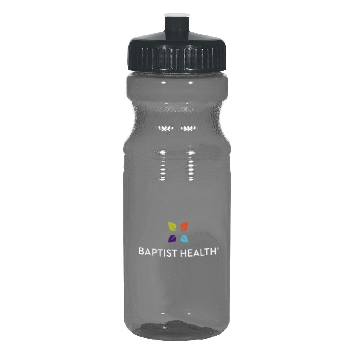 Poly-Clear Fitness Bottle, 24 oz - Clear with Black - Colorbrite Drinkware
