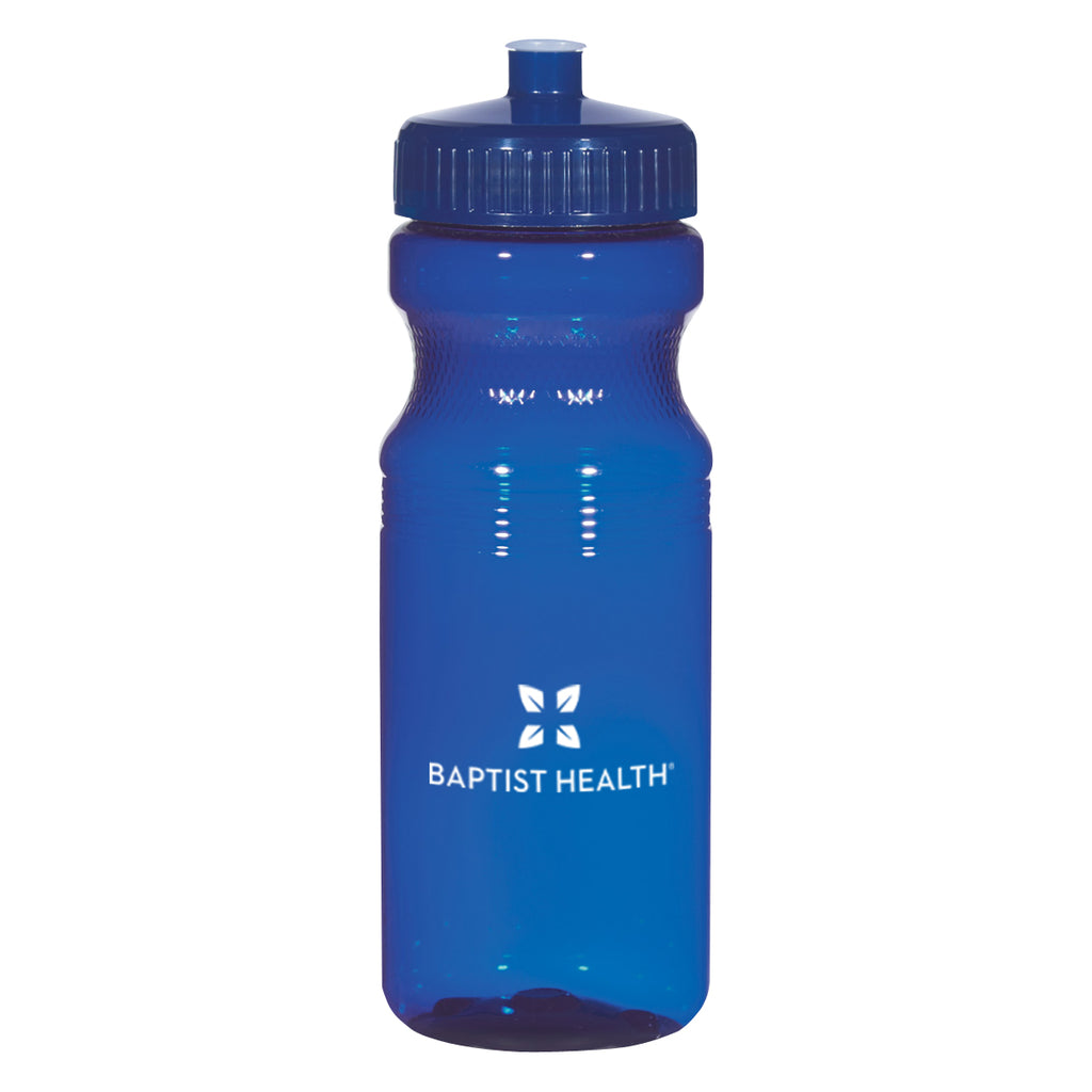 Poly-Clear Fitness Bottle, 24 oz - Navy - Silk Screen