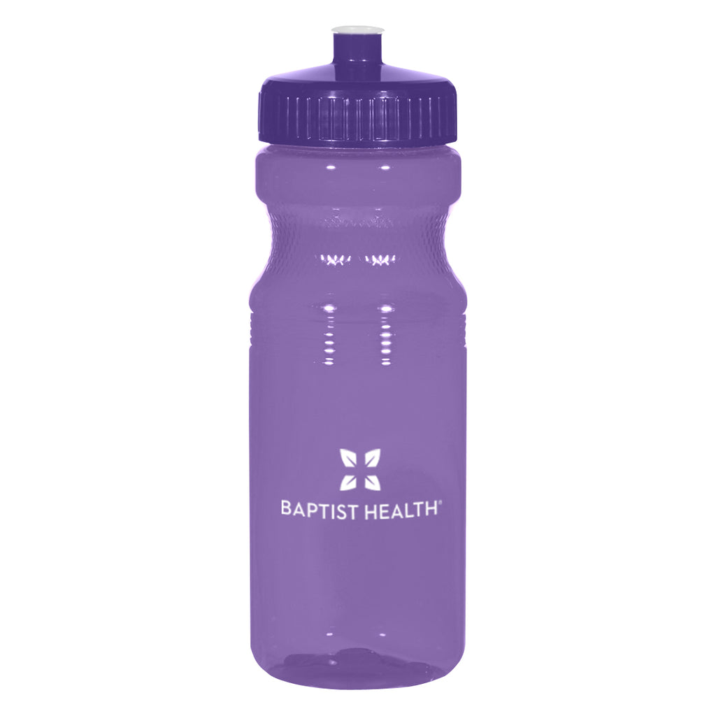 Poly-Clear Fitness Bottle, 24 oz - Purple - Silk Screen